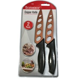 Bridgeland Copper Knife 2 Pack 9" Blade Stainless Steel Nonstick Straight Edge